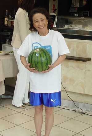 松野明美さんとすいか
